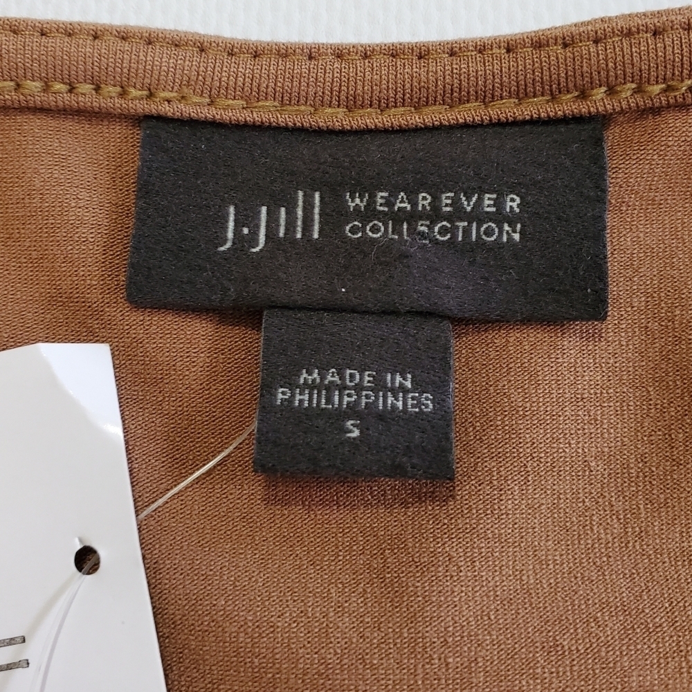 2324 * J. Jill Wearever Collection Colorblock Stretch Dress Brown Size S NWT - Picture 3 of 7